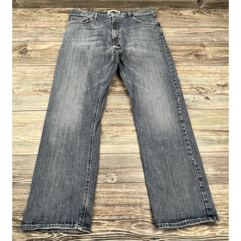 Wrangler Jeans Mens 36x30 Blue Wash Relaxed Straight Western Denim Pants 99RSTIL